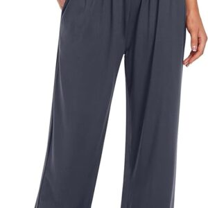 UEU Women's Casual Loose Wide Leg Cozy Pants Yoga Sweatpants Comfy High Waisted