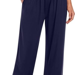 UEU Women's Casual Loose Wide Leg Cozy Pants Yoga Sweatpants Comfy High Waisted