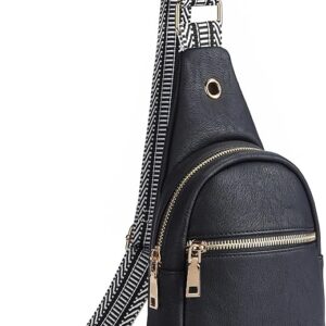 Telena Small Sling Bag for Women Leather Crossbody Fanny Packs Chest Bag for Wom